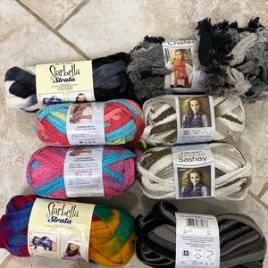 Box of Red Heart and Starbella Yarn